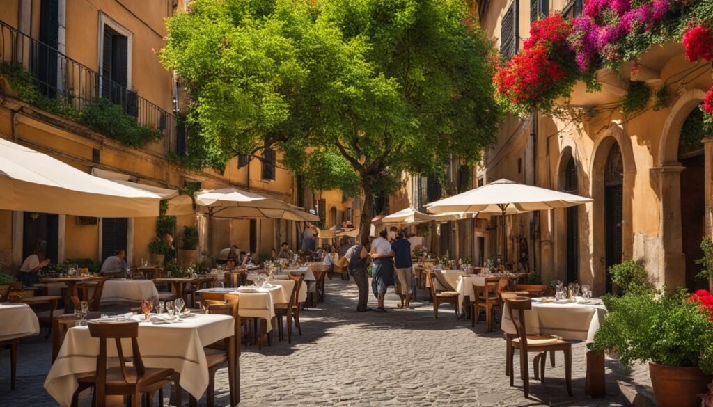 outdoor dining in rome