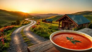 A Golden circle journey with a delicious tomato soup