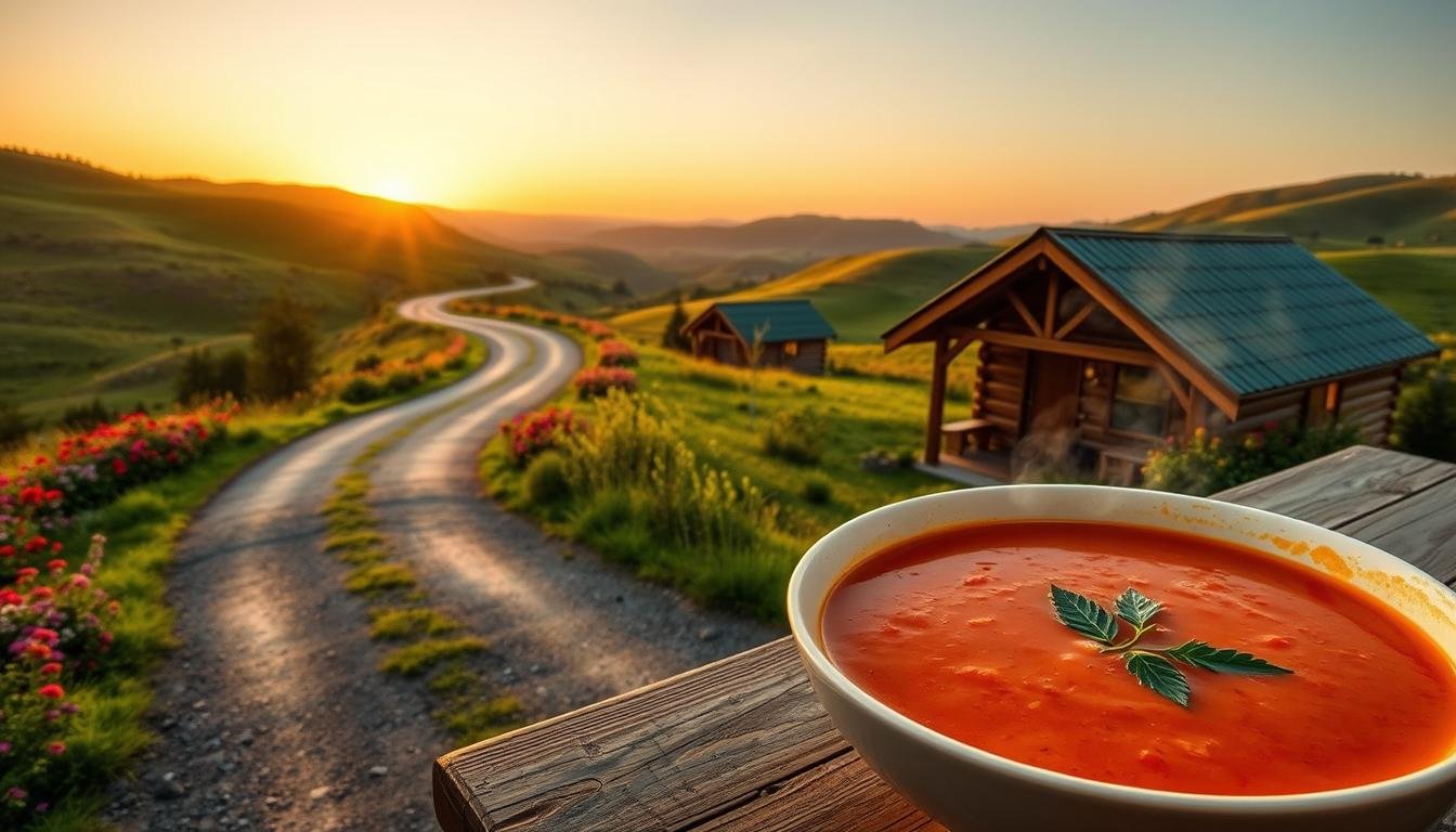 A Golden circle journey with a delicious tomato soup