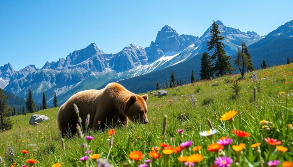 Grizzly bear in the Canadian Rockies