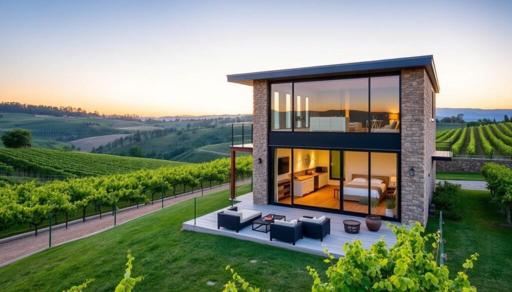 Luxury vineyard accommodation