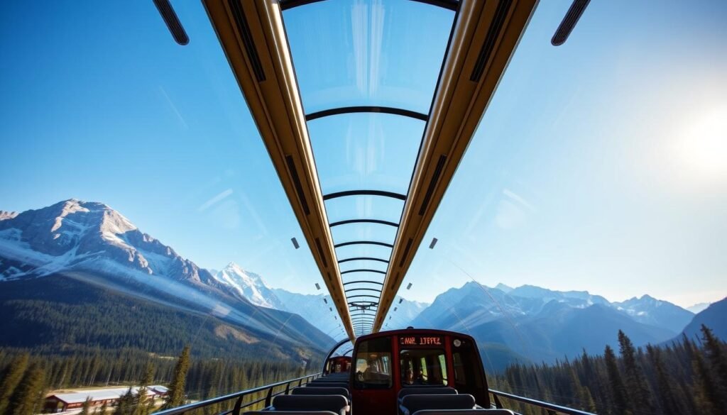 rocky mountaineer glass-dome coach